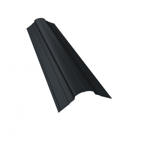 Планка конька фигурного 70x70 0,5 Satin с пленкой RAL 7016 антрацитово-серый (2,5м)