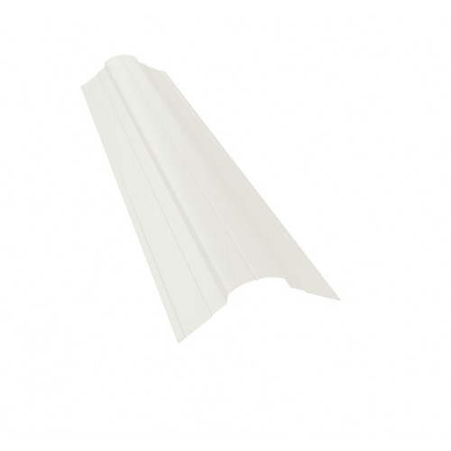 Планка конька фигурного 70x70 0,5 Satin с пленкой RAL 9003 сигнальный белый (2,5м)
