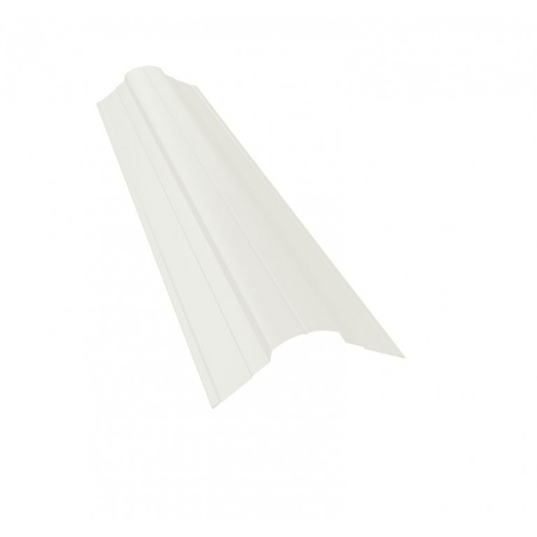 Планка конька фигурного 70x70 0,5 Satin с пленкой RAL 9003 сигнальный белый (3м)