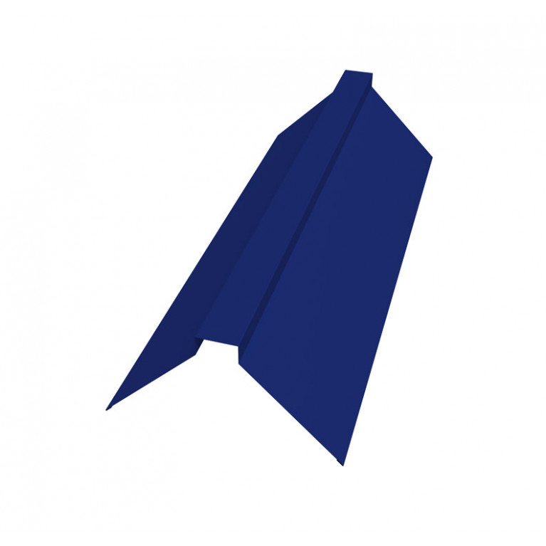 Планка конька плоского 115х30х115 0,45 PE с пленкой RAL 5002 ультрамариново-синий (2,5м)
