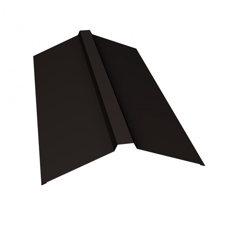 Планка конька прямоугольного 150х30х150 0,45 Drap RR 32 темно-коричневый (2,5м)
