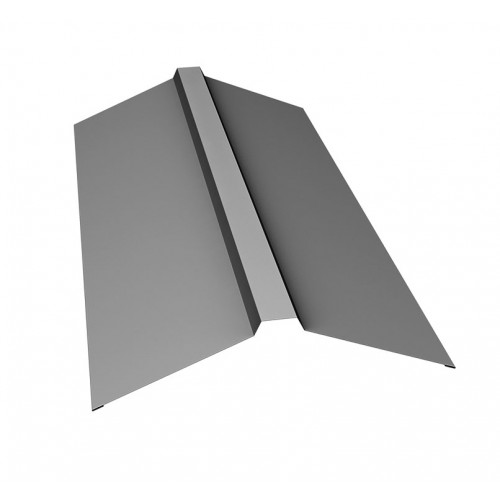 Планка конька прямоугольного 150х30х150 0,5 Satin с пленкой RAL 7004 сигнальный серый (2,5м)