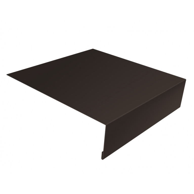 Планка лобовая/околооконная простая 190х50 0,45 Drap RR 32 темно-коричневый (2,5м)