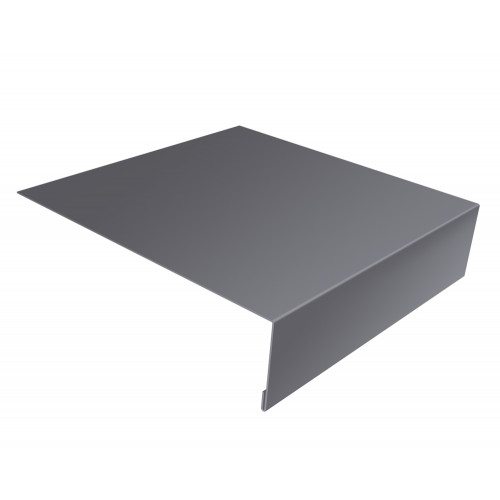 Планка лобовая/околооконная простая 190х50 0,5 Satin с пленкой RAL 7004 сигнальный серый (2м)