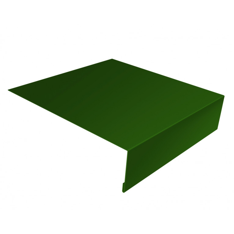 Планка лобовая/околооконная простая 190х50 0,45 PE с пленкой RAL 6002 лиственно-зеленый (2м)