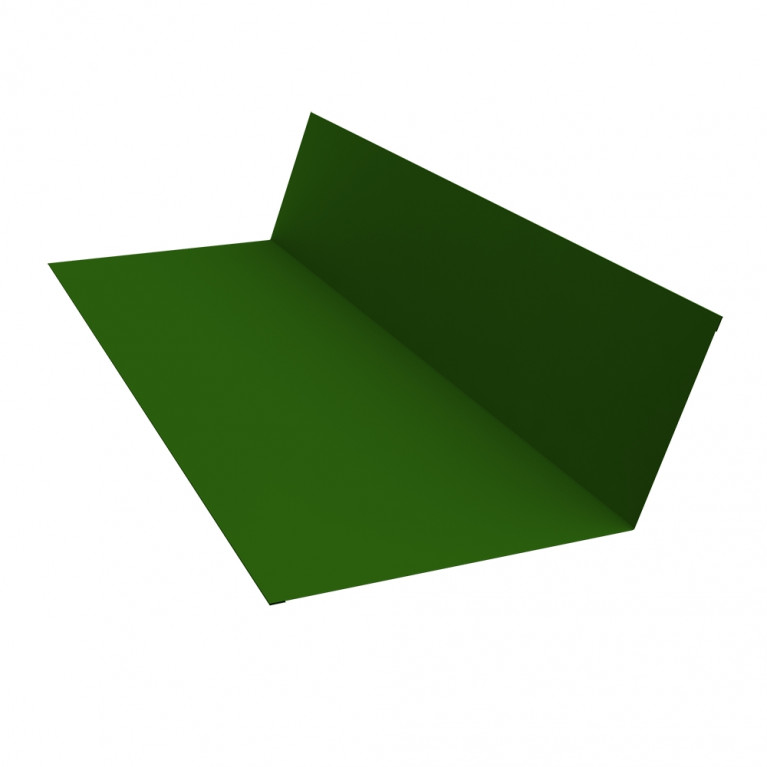 Планка примыкания 150х250 0,45 PE с пленкой RAL 6002 лиственно-зеленый (3м)