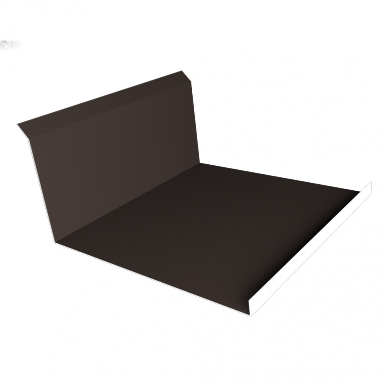 Планка примыкания нижняя 20х122х260х15 0,45 Drap RR 32 темно-коричневый (3м)