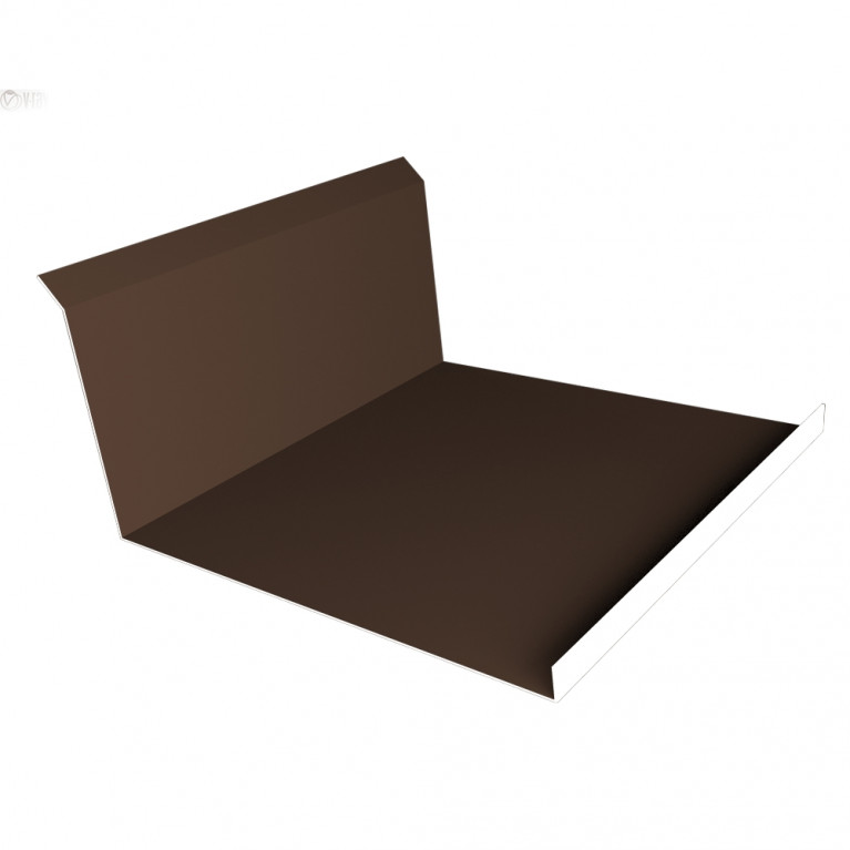 Планка примыкания нижняя 20х122х260х15 0,45 Drap ST RAL 8017 шоколад (2м)