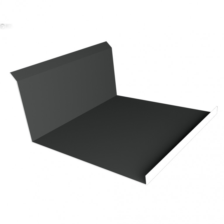 Планка примыкания нижняя 20х122х260х15 0,5 Satin Matt RAL 7016 антрацитово-серый (2м)