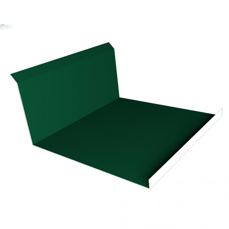 Планка примыкания нижняя 20х122х260х15 0,5 Satin Matt TX RAL 6005 зеленый мох (2м)