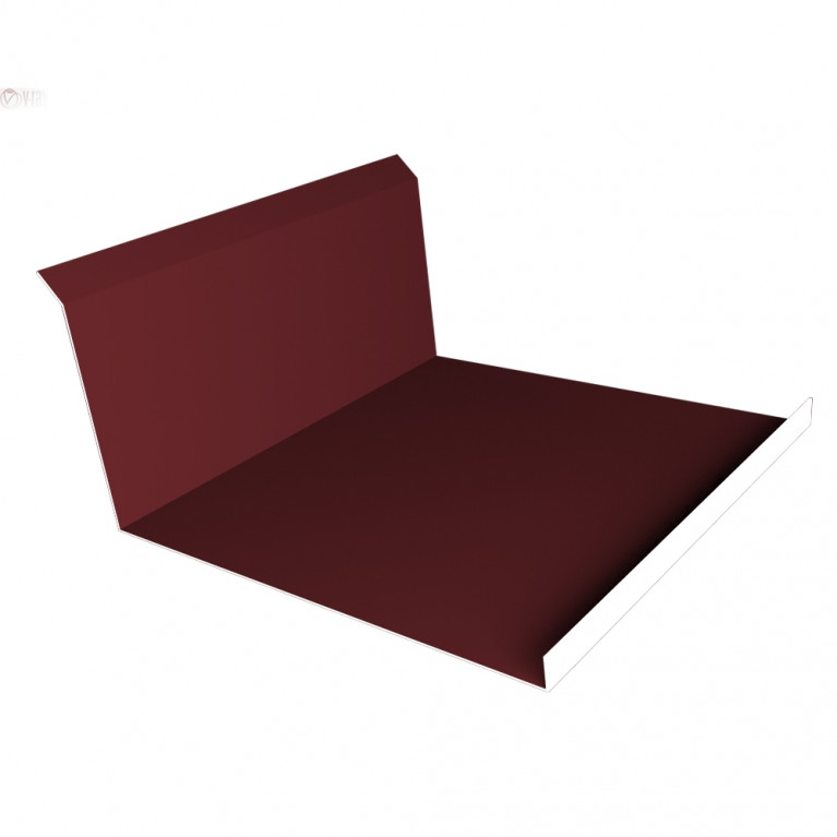 Планка примыкания нижняя 20х122х260х15 0,5 Satin Matt TX RAL 3005 красное вино (2м)