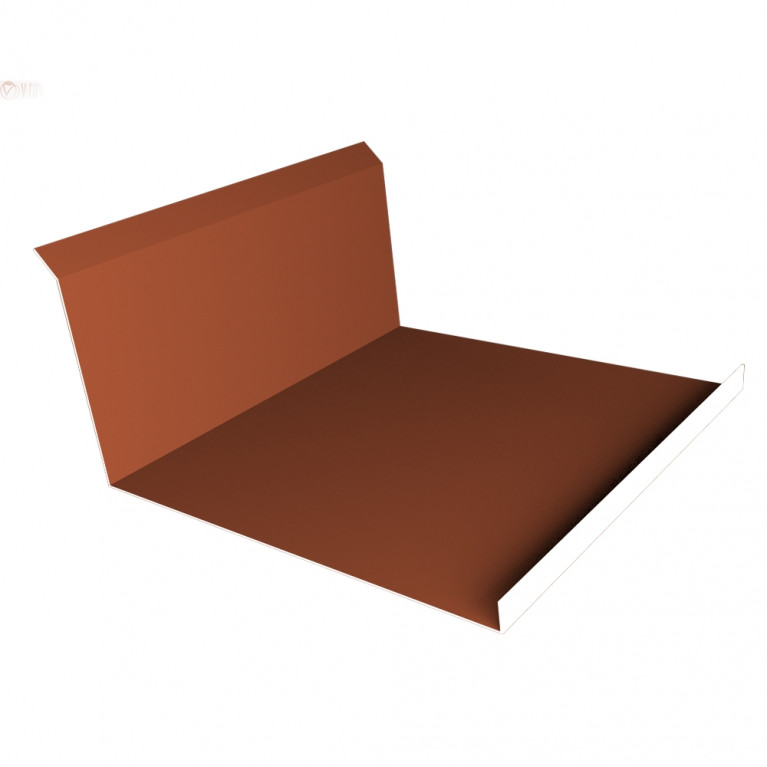 Планка примыкания нижняя 20х122х260х15 0,5 Satin Matt TX RAL 8004 терракота (3м)