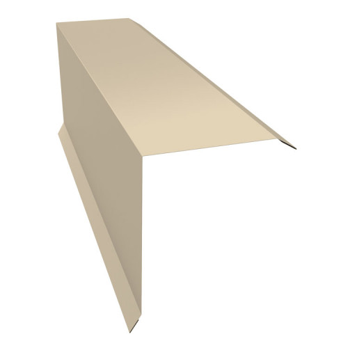 Планка торцевая 150х100 0,5 Satin с пленкой RAL 1015 светлая слоновая кость (2,5м)