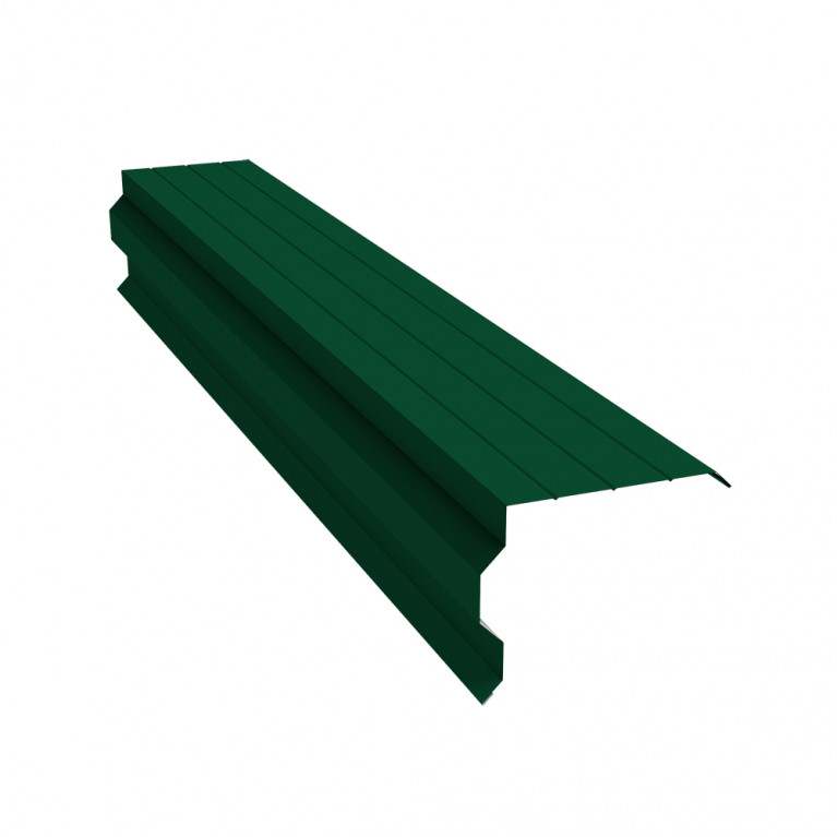 Планка торцевая фигурная 90х110 0,45 Drap RAL 6005 зеленый мох (2,5м)