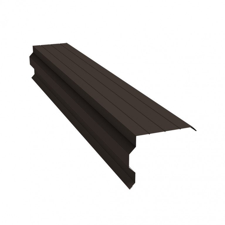 Планка торцевая фигурная 90х110 0,5 Rooftop Бархат RR 32 темно-коричневый (2,5м)