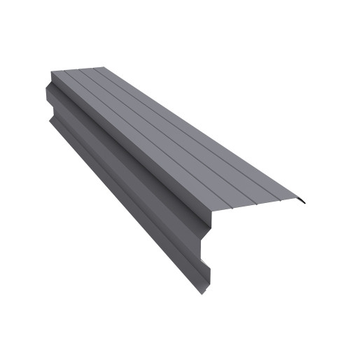 Планка торцевая фигурная 90х110 0,5 Satin с пленкой RAL 7004 сигнальный серый (2,5м)