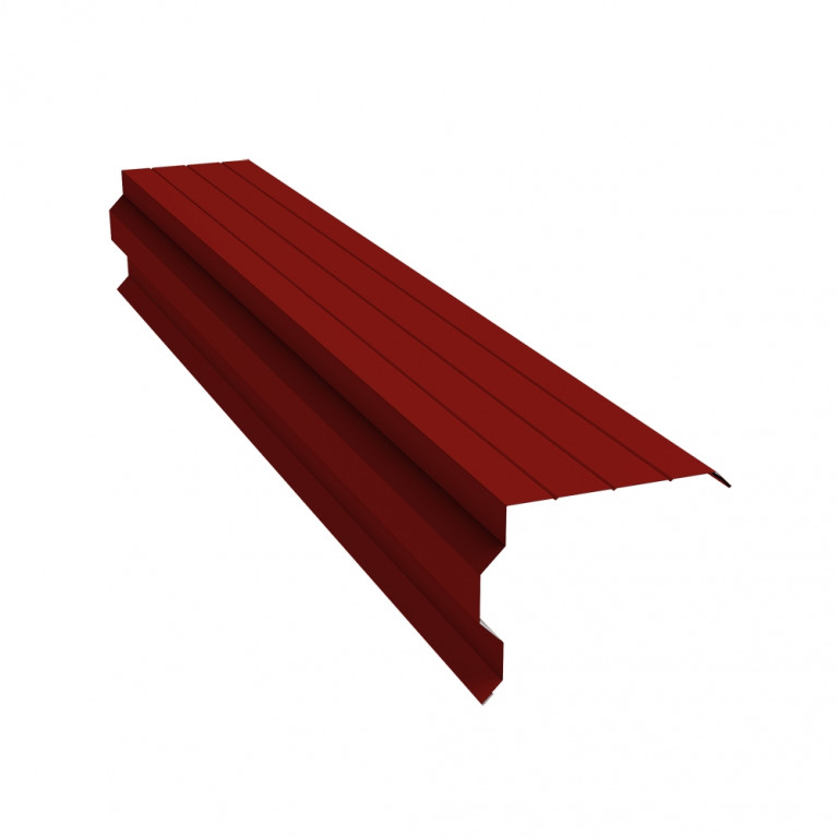 Планка торцевая фигурная 90х110 0,5 Satin с пленкой RAL 3011 коричнево-красный (2,5м)