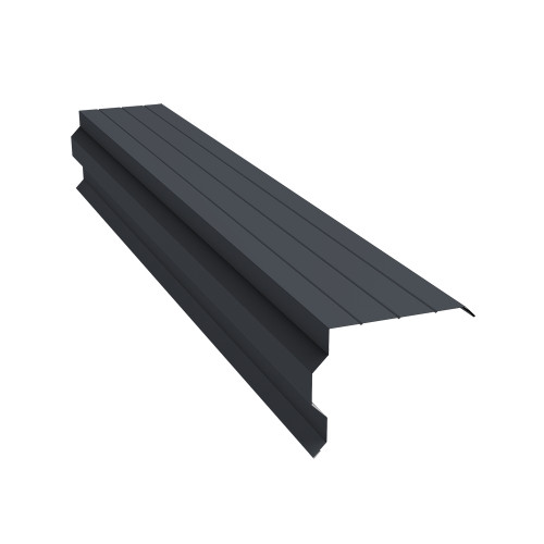 Планка торцевая фигурная 90х110 0,5 Satin Matt TX RAL 7024 мокрый асфальт (2м)