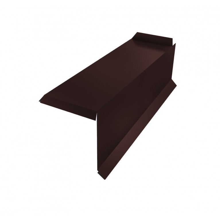 Планка торцевая сегментная 20мм Правая 0,5 GreenCoat Pural BT, matt RR 887 шоколадно-коричневый (RAL 8017 шоколад)