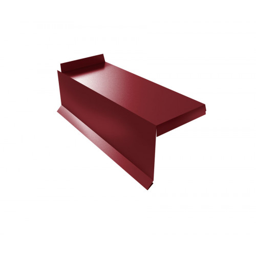 Планка торцевая сегментная Квадро профи Левая 0,5 Satin Matt TX RAL 3005 красное вино