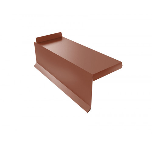 Планка торцевая сегментная Квадро профи Левая 0,5 Satin Matt TX RAL 8004 терракота