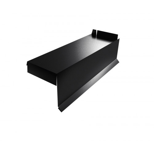 Планка торцевая сегментная Квадро профи Левая стартовая 0,5 Satin Matt TX RAL 9005 черный