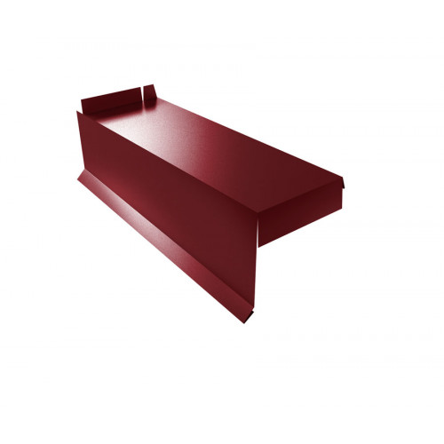Планка торцевая сегментная Квадро профи Правая стартовая 0,5 Satin Matt TX RAL 3005 красное вино