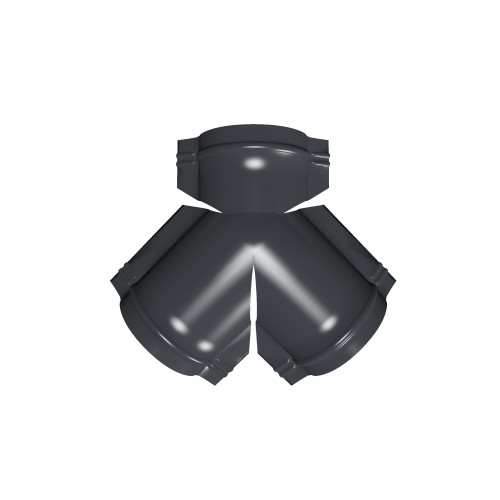 Тройник Y конька полукруглого Rooftop Matte с пленкой RAL 7024 мокрый асфальт