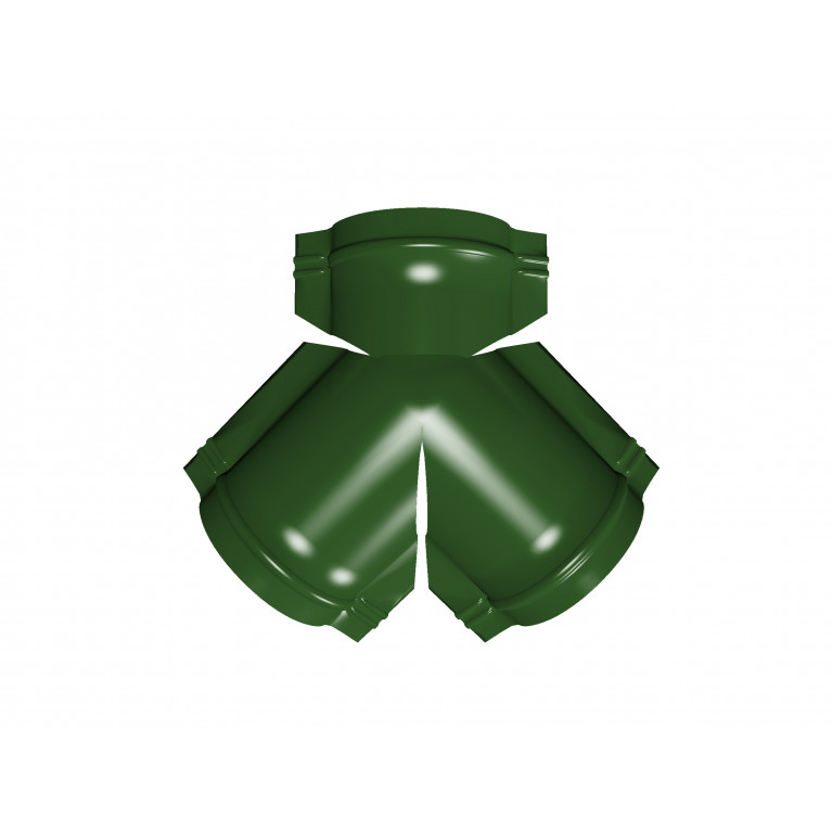Тройник Y малого конька полукруглого PE с пленкой RAL 6002 лиственно-зеленый