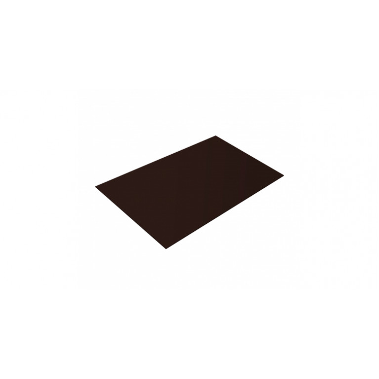 Плоский лист 0,5 GreenCoat Pural BT, matt RR 887 шоколадно-коричневый (RAL 8017 шоколад)