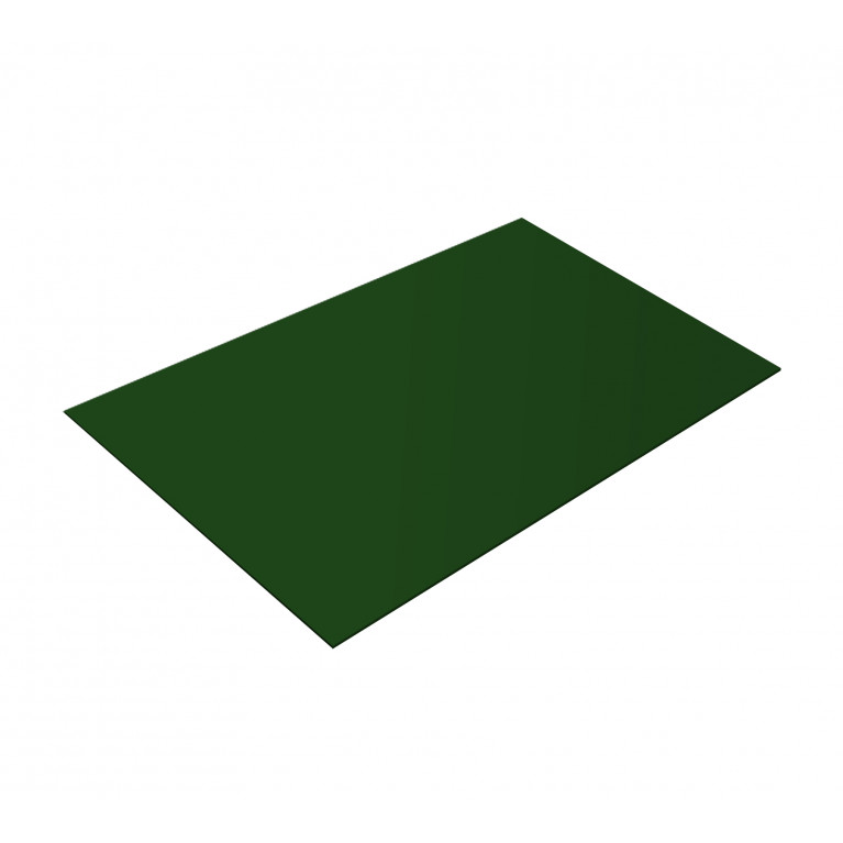 Плоский лист 0,5 Satin с пленкой RAL 6005 зеленый мох