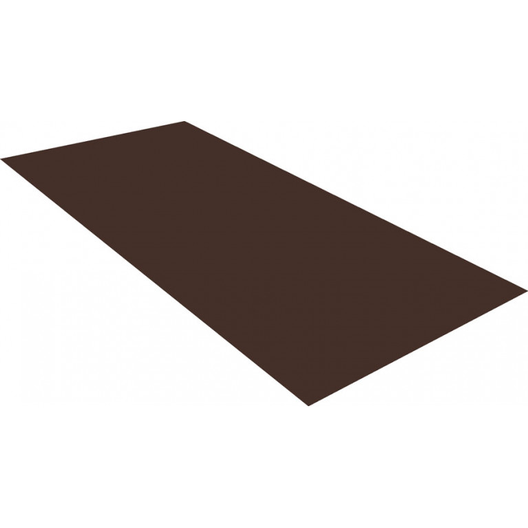 Плоский лист 0,5 Velur X с пленкой RAL 8017 шоколад
