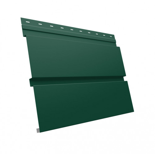 Софит металлический Квадро Брус без перфорации 0,5 Satin Matt TX с пленкой RAL 6005 зеленый мох