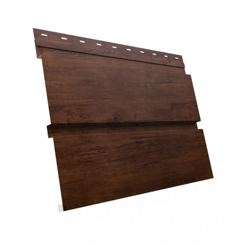 Софит металлический Квадро Брус без перфорации 0,45 Print Premium с пленкой Cherry Wood Fresh TwinColor