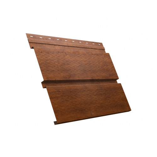 Софит металлический Квадро брус с перфорацией 0,45 Print Premium с пленкой Golden Wood Fresh TwinColor