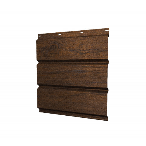 Софит металлический полная перфорация 0,45 Print Elite с пленкой Chestnut Wood (обратная сторона серая)
