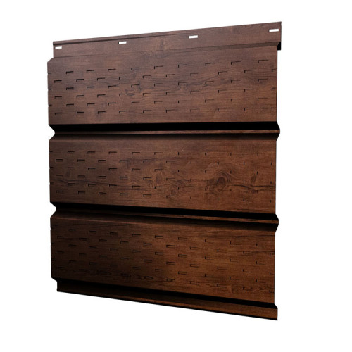 Софит металлический полная перфорация 0,45 Print Premium с пленкой Cherry Wood Fresh TwinColor