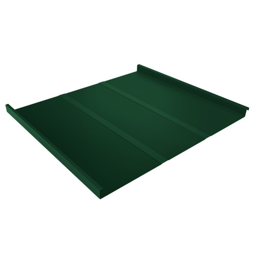 Фальц двойной стоячий Line 0,5 Satin с пленкой на замках RAL 6005 зеленый мох