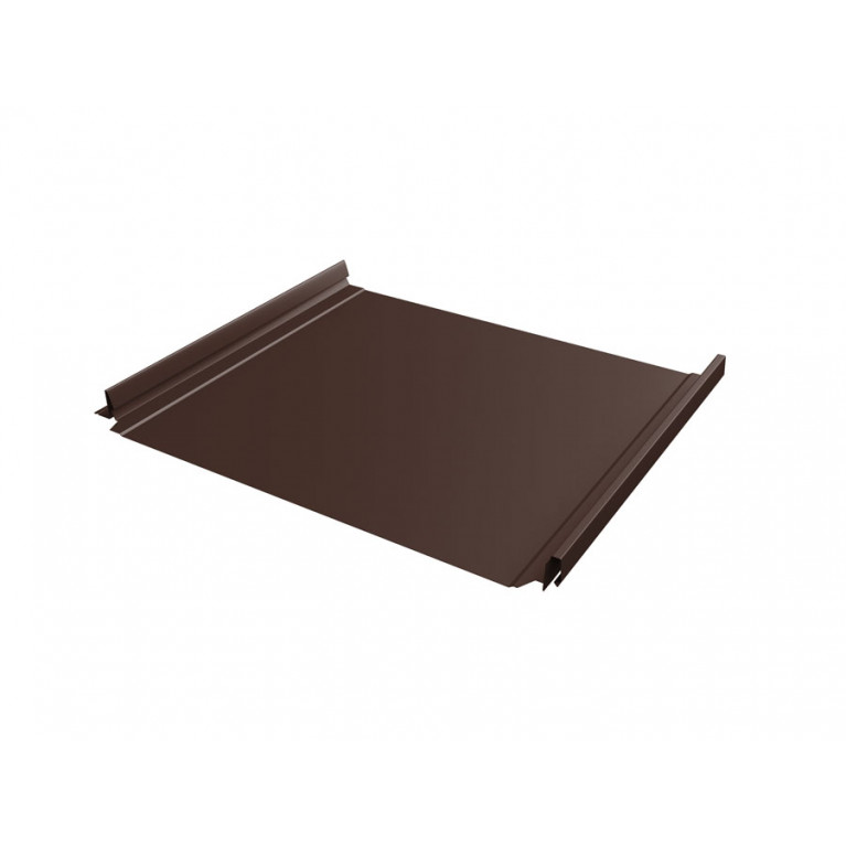 Кликфальц Pro Grand Line 0,5 Satin Matt TX с пленкой на замках RAL 8017 шоколад