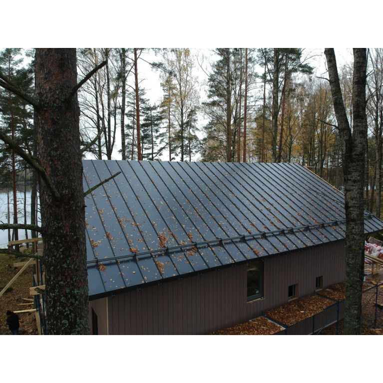 Кликфальц Pro 0,5 Satin с пленкой на замках RAL 7024 мокрый асфальт