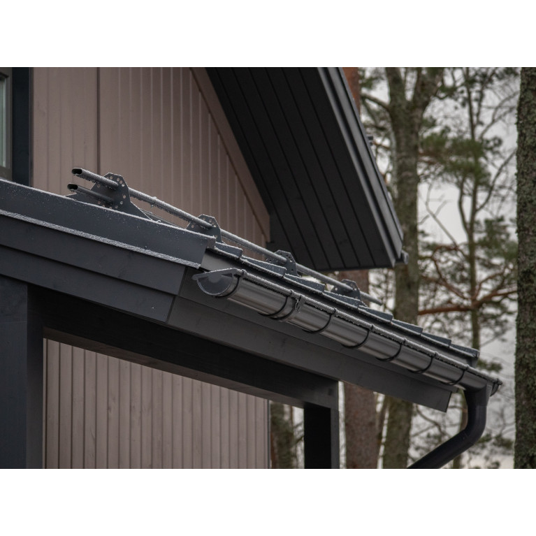 Кликфальц Pro 0,5 Satin с пленкой на замках RAL 7024 мокрый асфальт