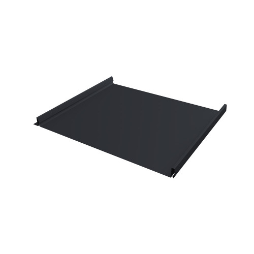 Кликфальц Pro Fin 0,5 GreenCoat Pural BT, matt с пленкой на замках RR 23 темно-серый (RAL 7024 мокрый асфальт)