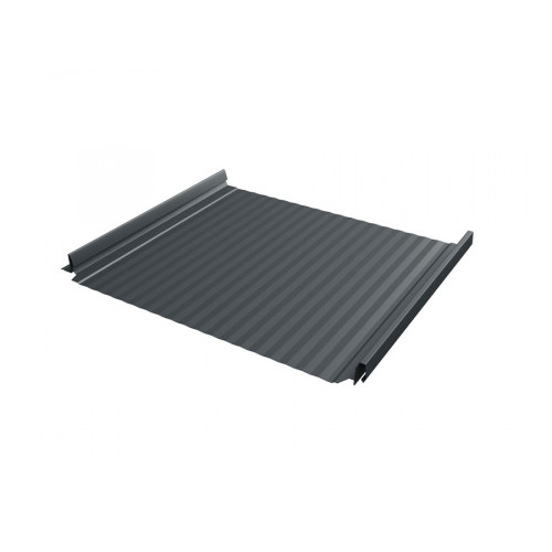 Кликфальц Pro Gofr Grand Line 0,5 Drap TX с пленкой на замках RAL 7016 антрацитово-серый
