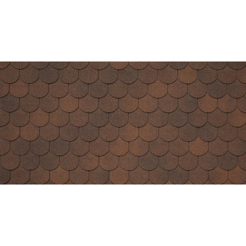 Битумная черепица TEGOLA ASSISI marrone 434 (коричневый)