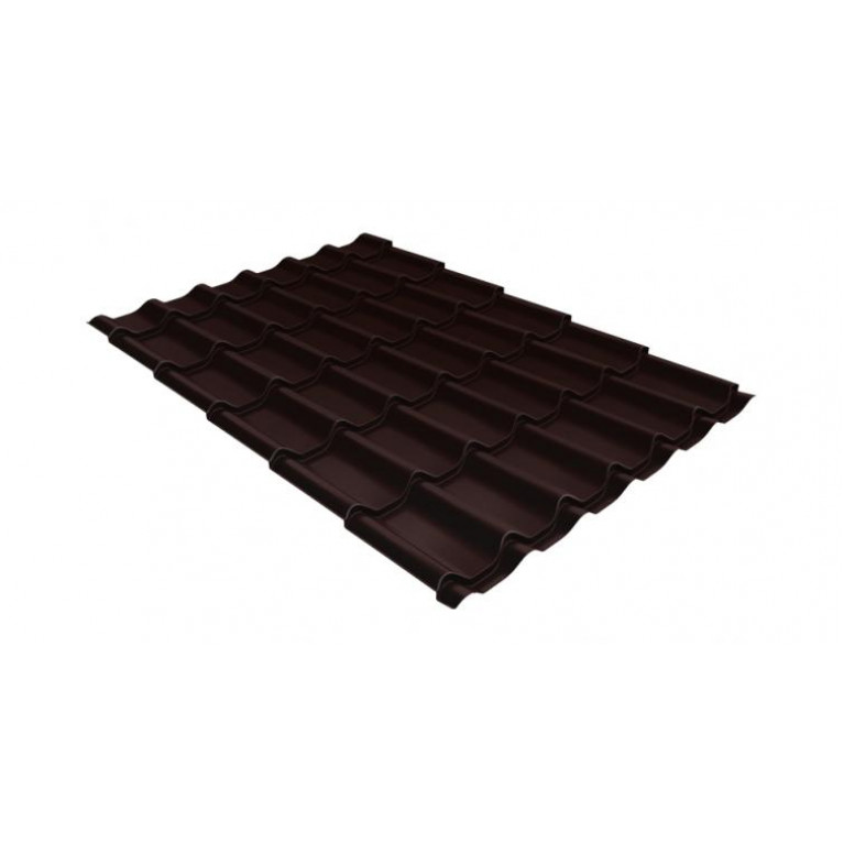Металлочерепица классик 0,5 Satin Мatt RAL 8017 шоколад