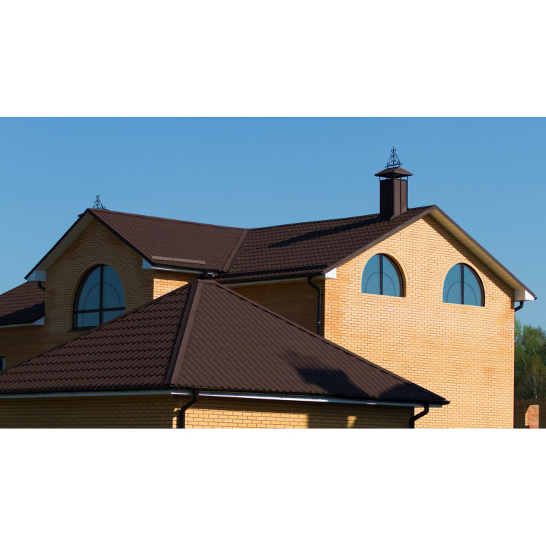 Металлочерепица классик 0,5 Satin Мatt RAL 8017 шоколад