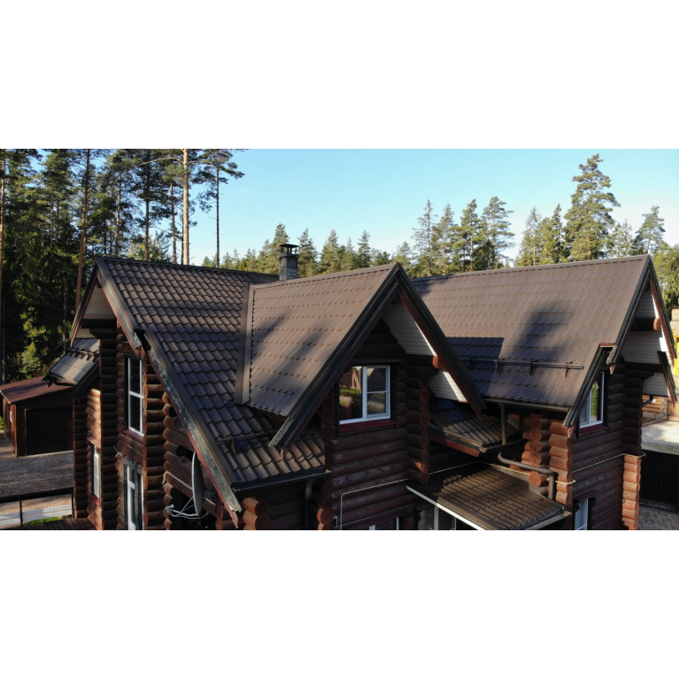 Металлочерепица классик 0,5 Rooftop Matte RR 32 темно-коричневый