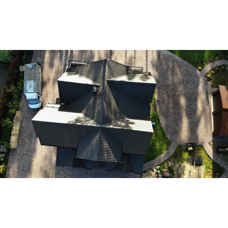 Металлочерепица классик 0,5 Rooftop Matte RR 32 темно-коричневый