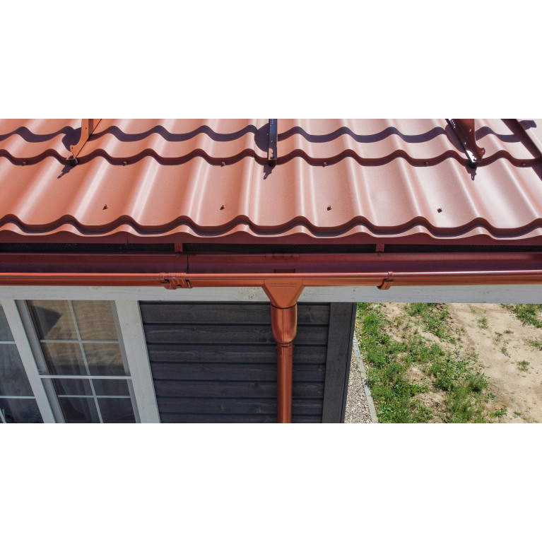 Металлочерепица классик 0,5 Satin Мatt RAL 8004 терракота
