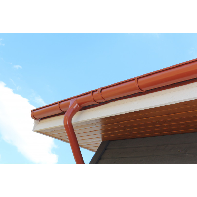 Металлочерепица классик 0,5 Satin Мatt RAL 8004 терракота